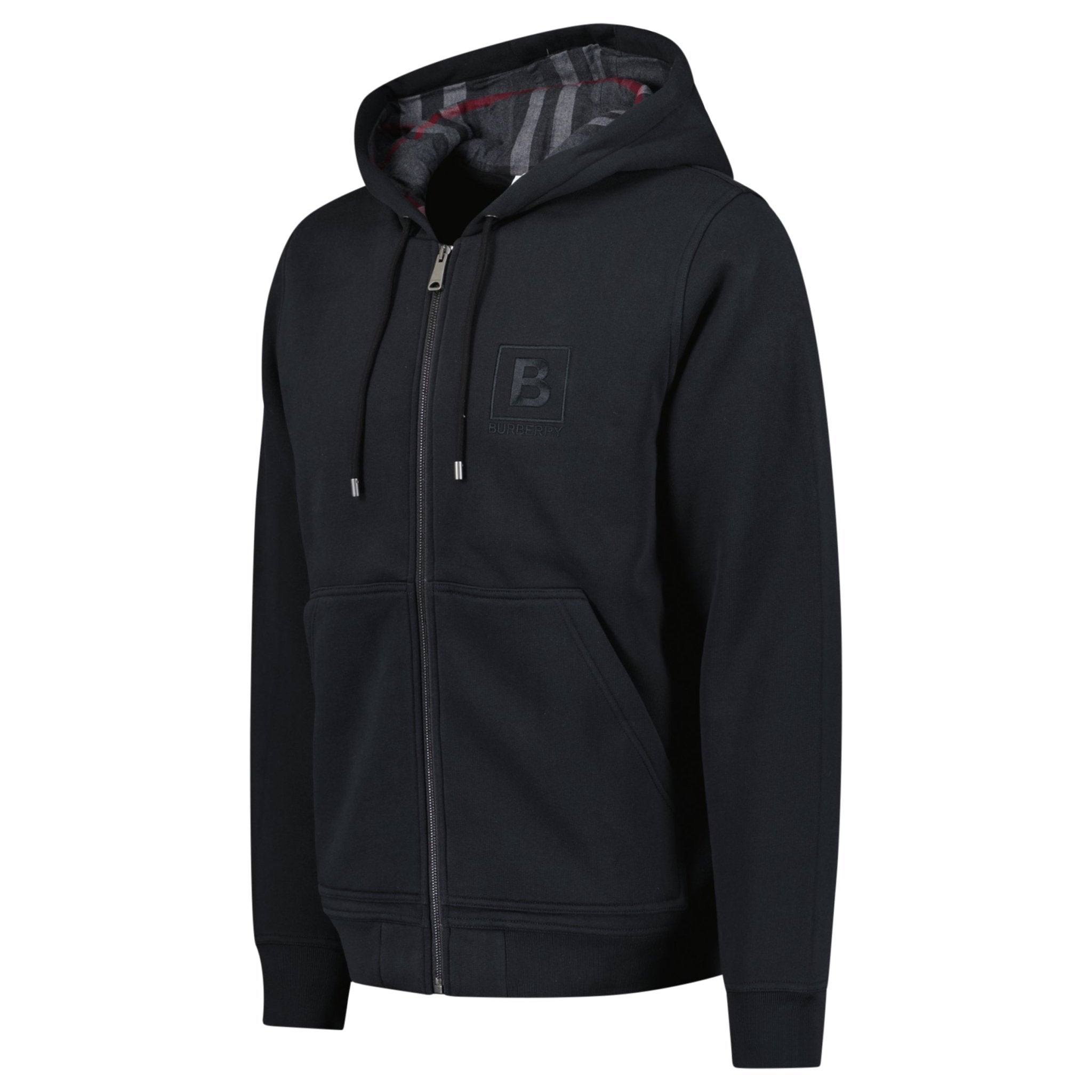 Burberry 'Fordson' Check Hoodie Sweatshirt Black