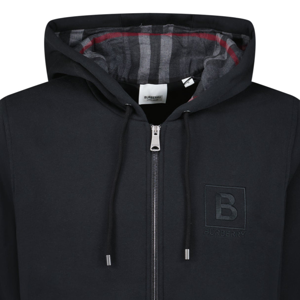 Burberry 'Fordson' Check Hoodie Sweatshirt Black