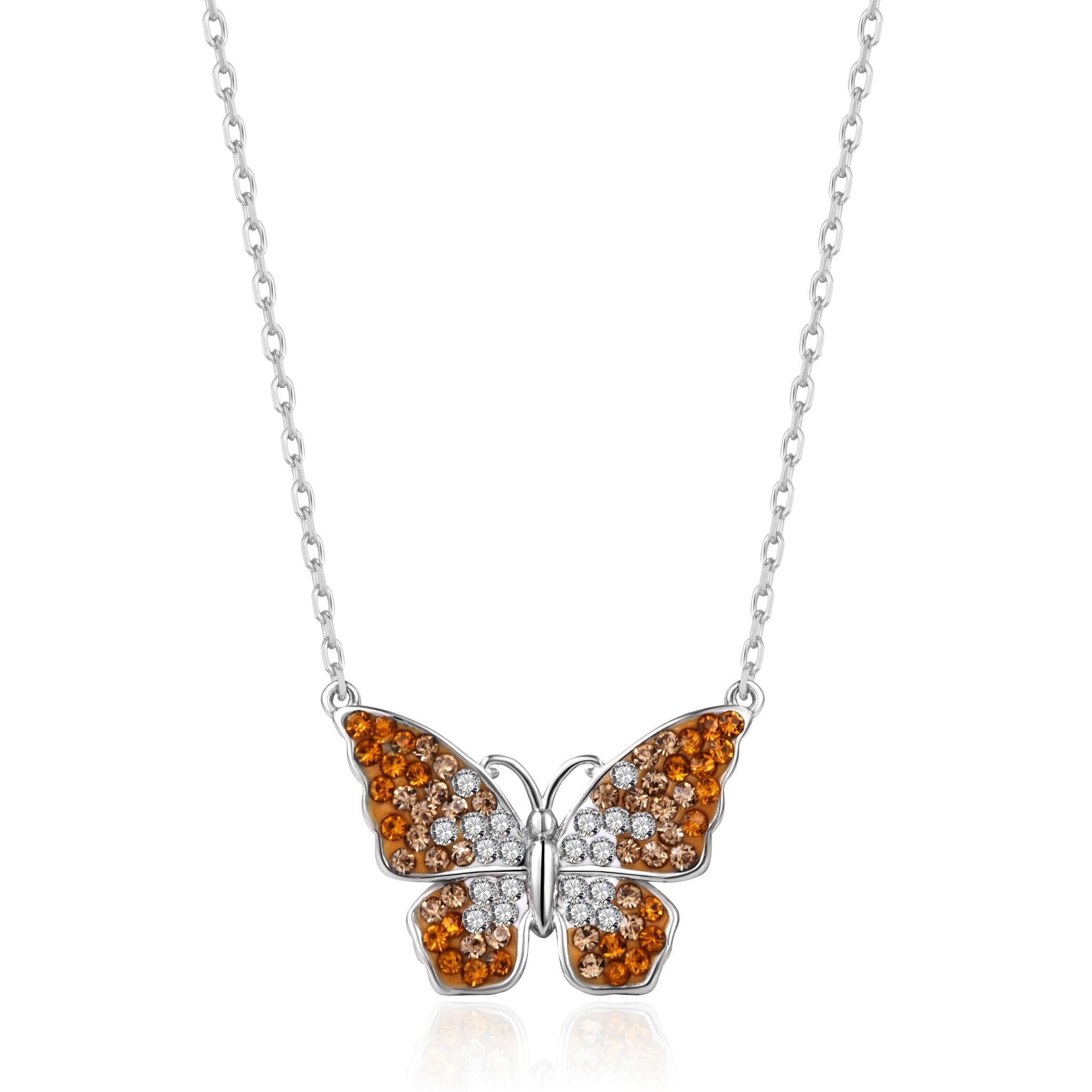 Butterfly Necklace with Zircondia® Crystals