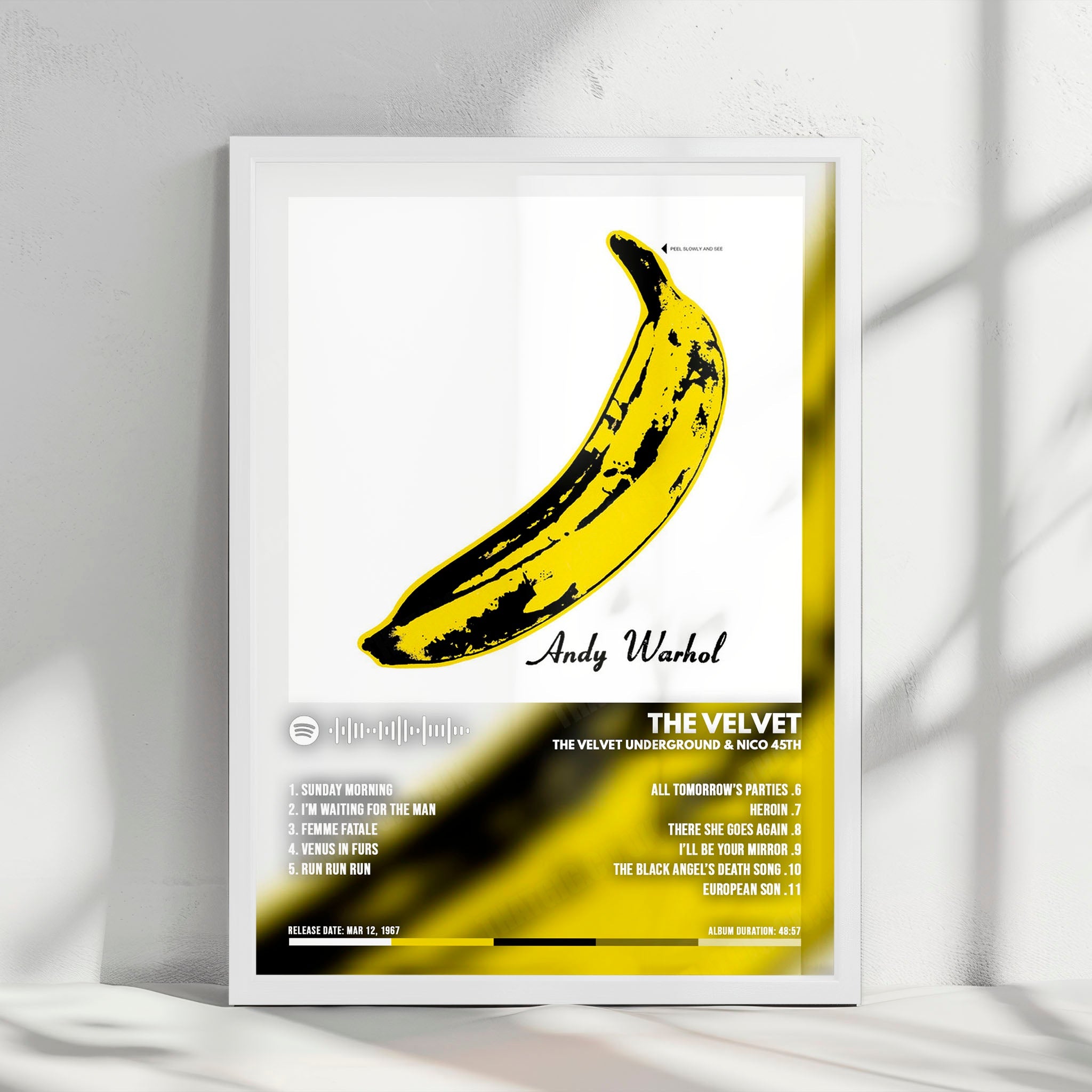 The Velvet Underground & Nico "The Velvet Underground & Nico  " Album Cover Poster - with Complete Tracklist