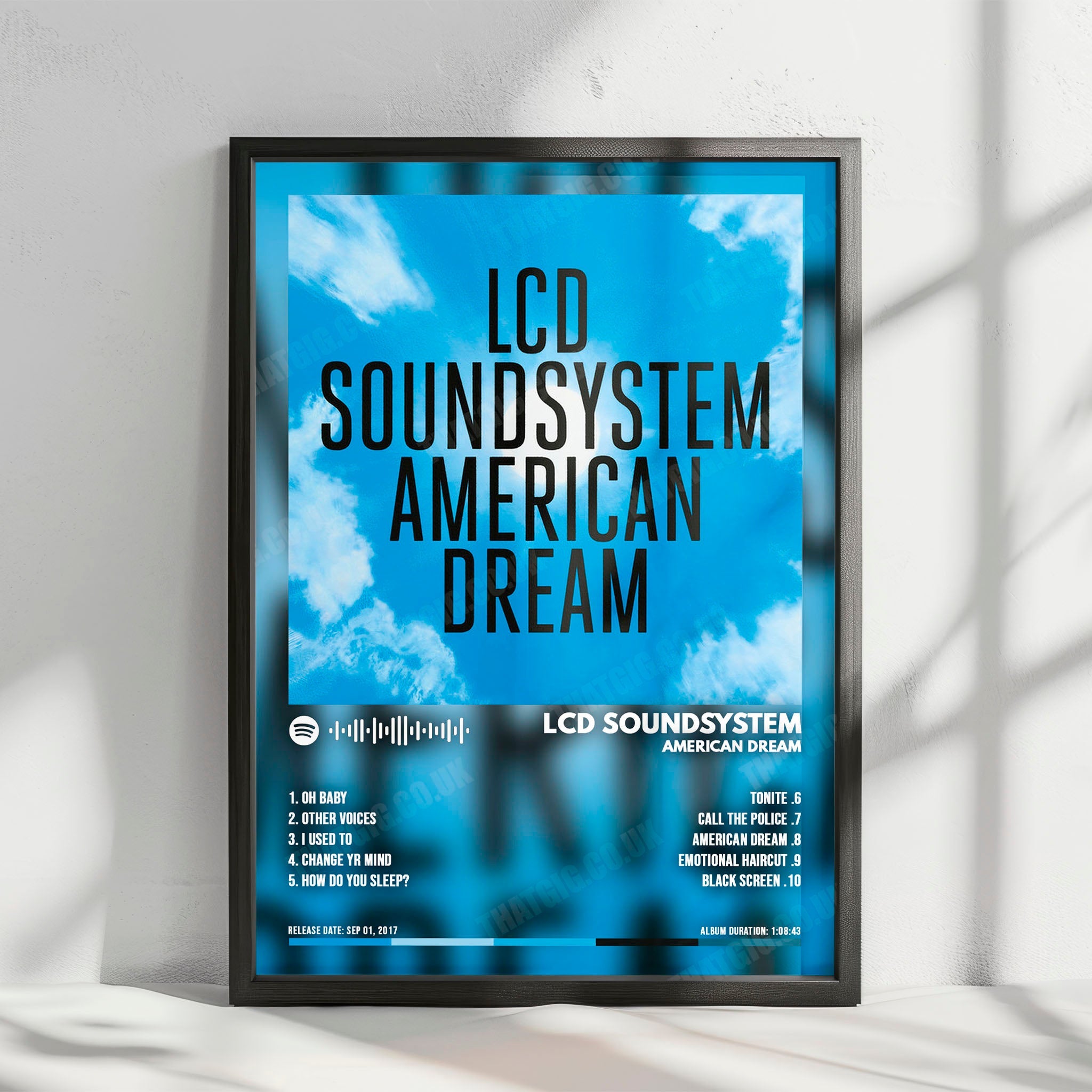 LCD Soundsystem "American Dream" Album Cover Poster - with Complete Tracklist