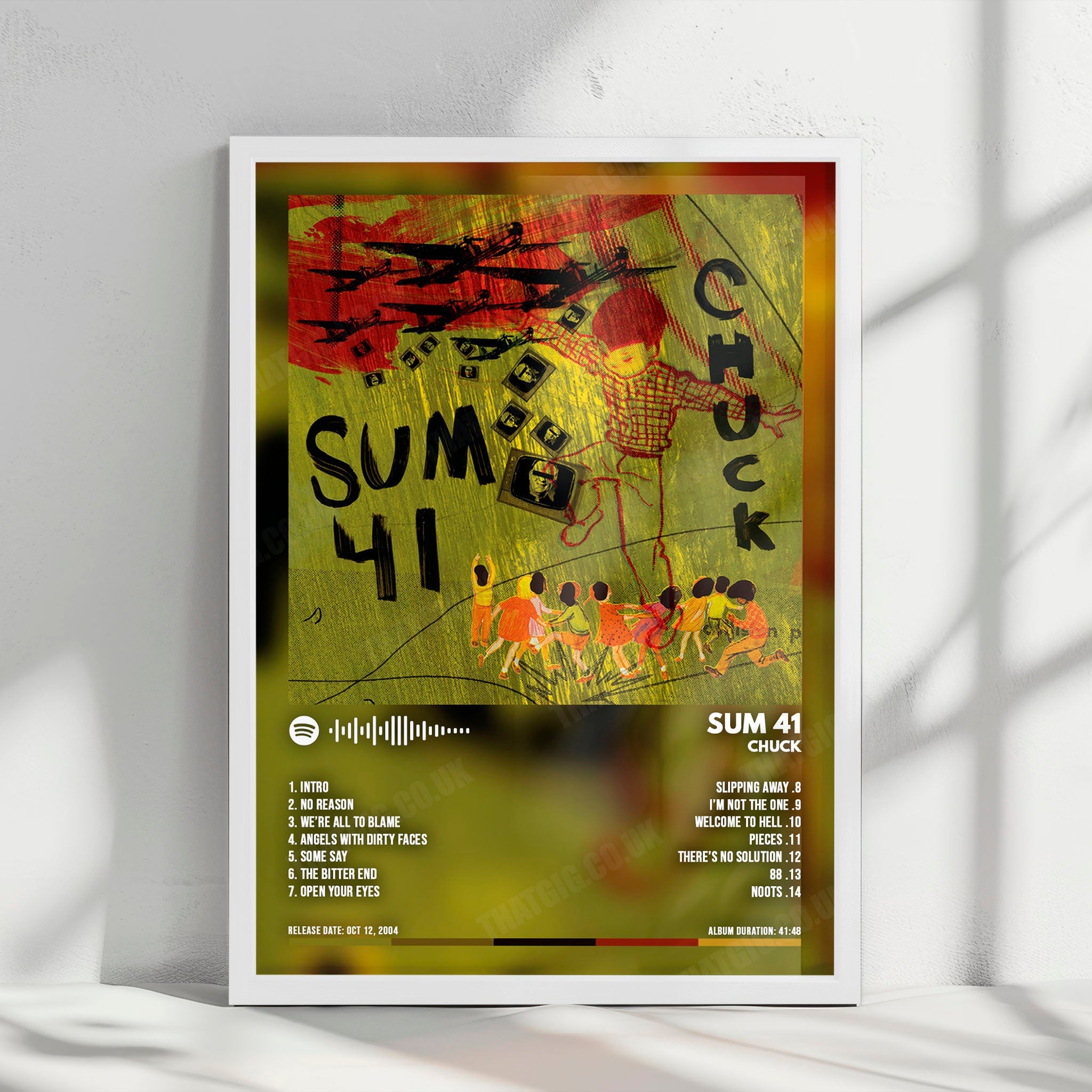 Sum 41 "Chuck  " Album Cover Poster - with Complete Tracklist