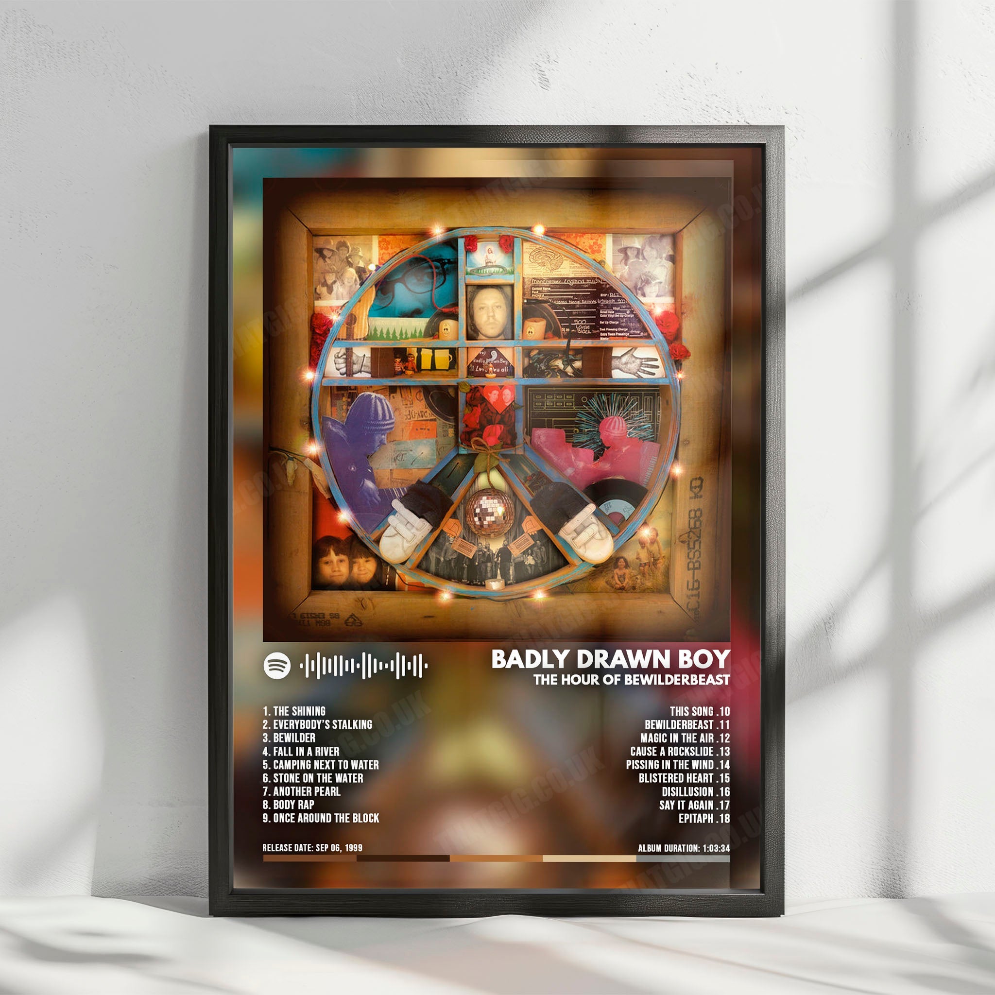 Badly Drawn Boy "The Hour of Bewilderbeast" Album Cover Poster - with Complete Tracklist