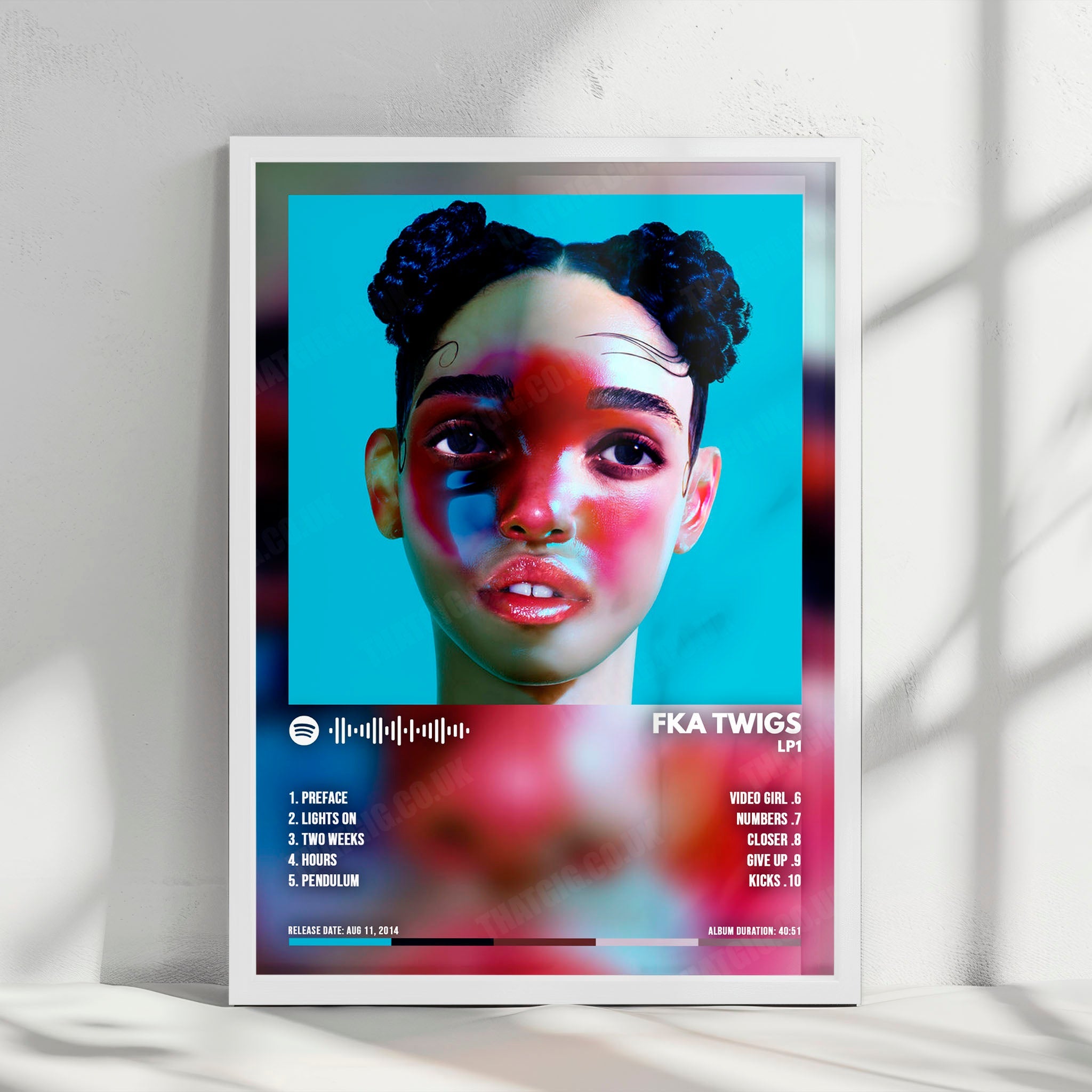 FKA twigs "LP1" Album Cover Poster - with Complete Tracklist