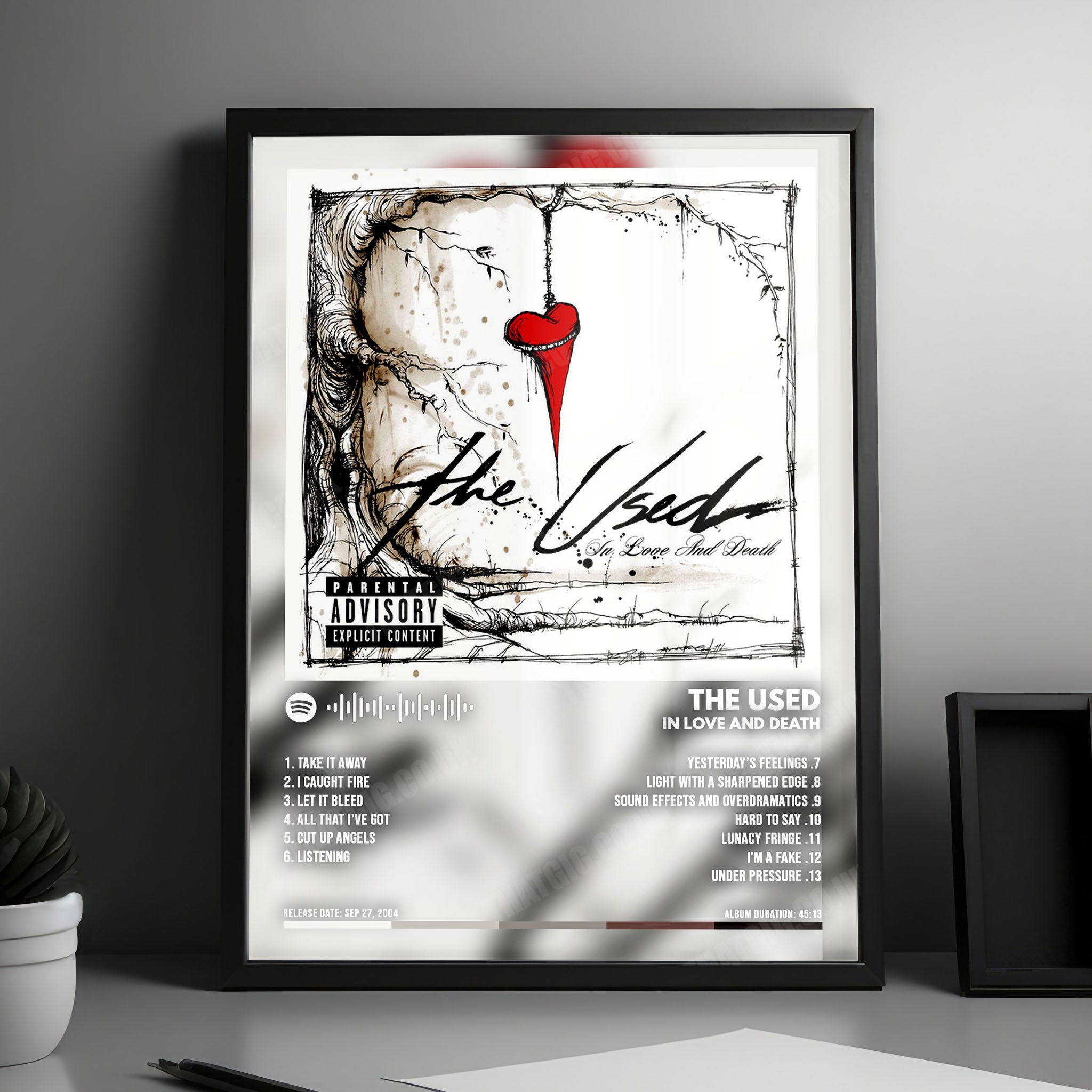 The Used "In Love And Death" Album Cover Poster - with Complete Tracklist