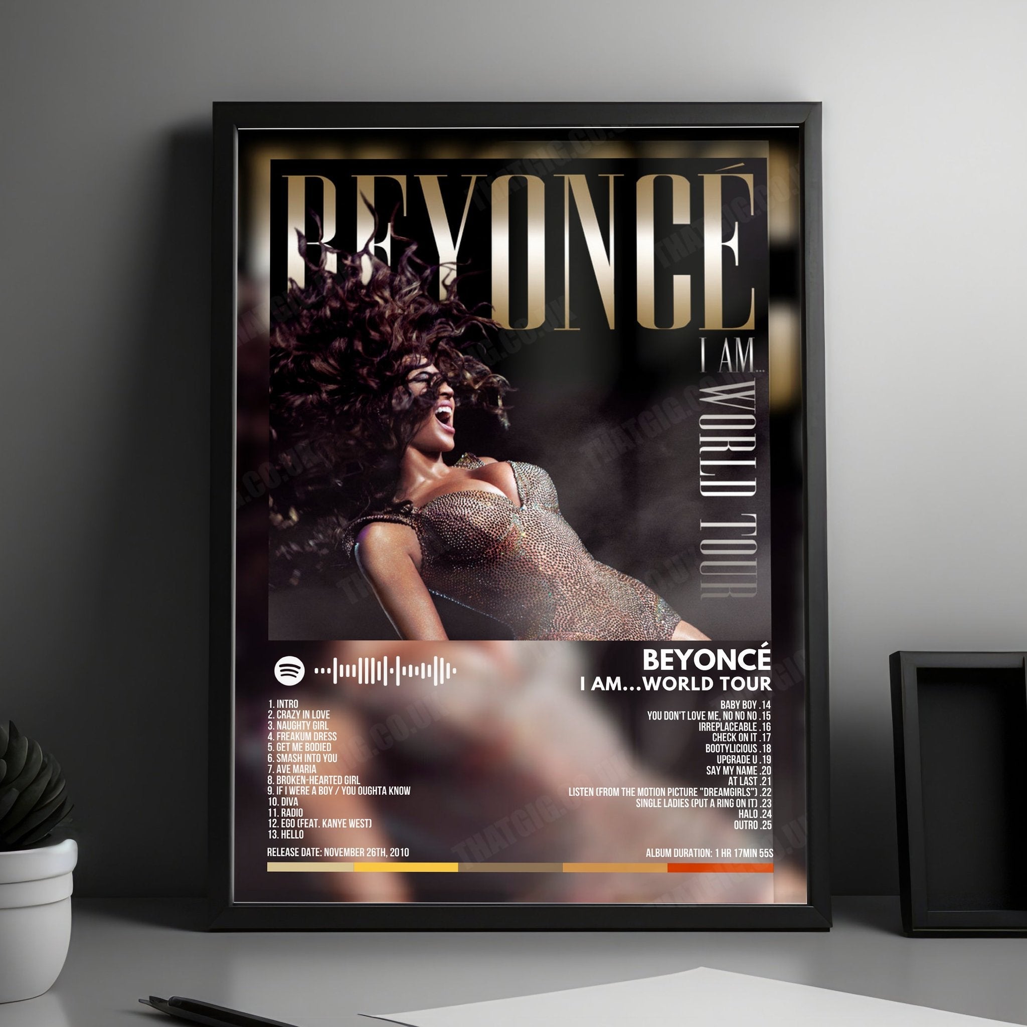 Beyoncé "I Am...World Tour" Album Cover Poster - with Complete Tracklist