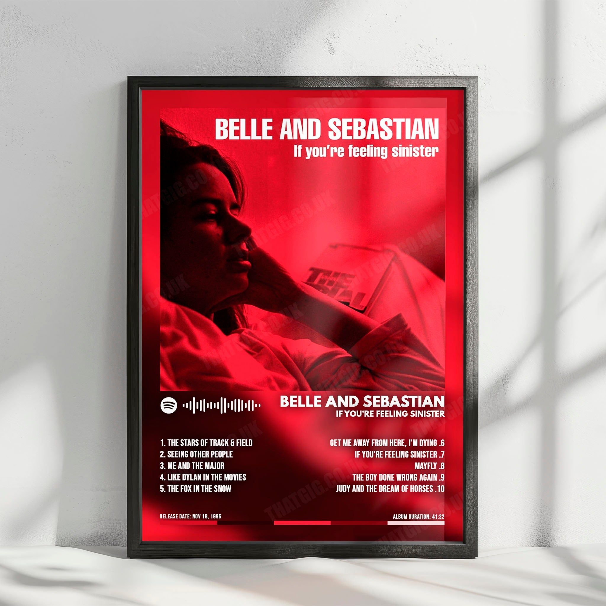 Belle and Sebastian "If You're Feeling Sinister" Album Cover Poster - with Complete Tracklist