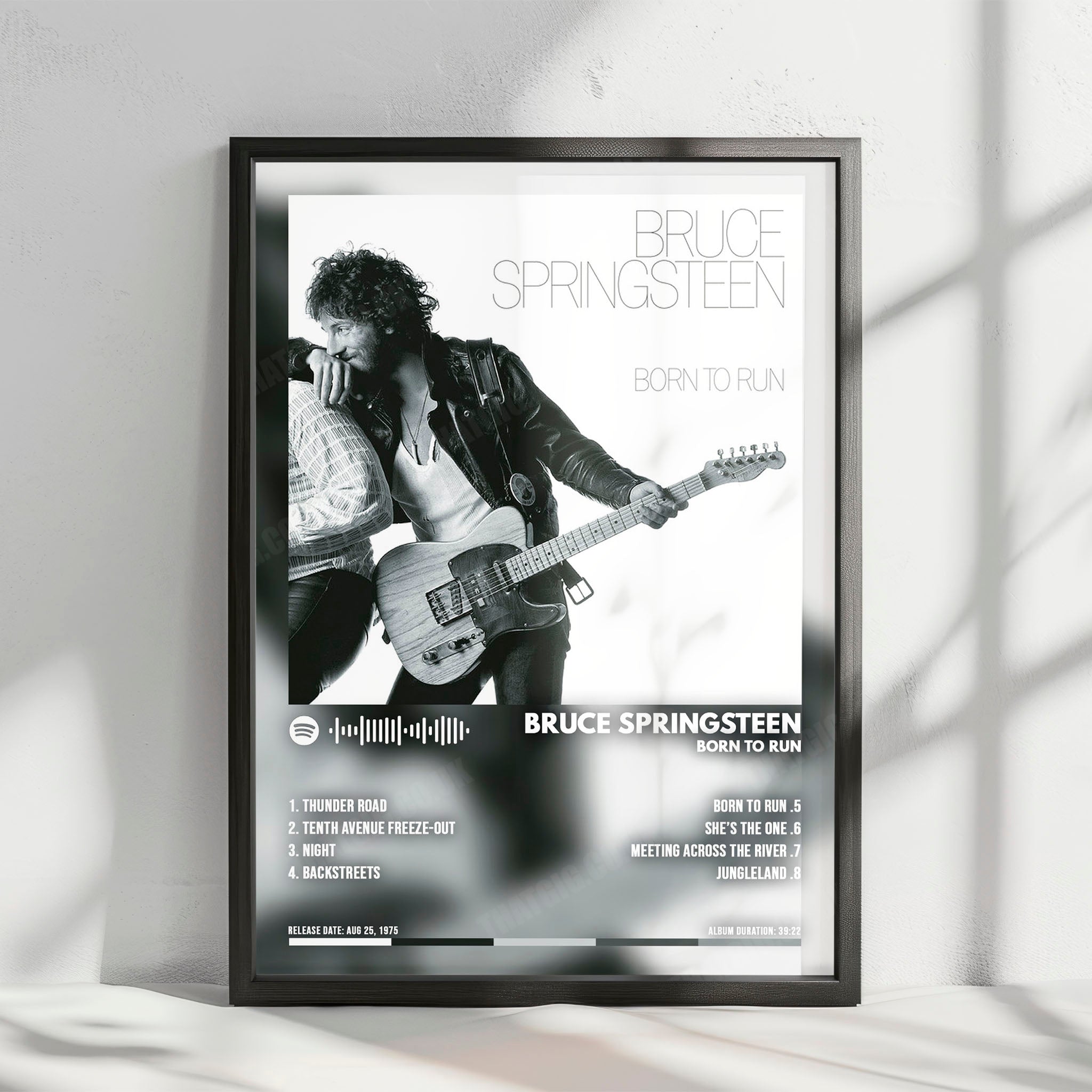 Bruce Springsteen "Born to Run" Album Cover Poster - with Complete Tracklist