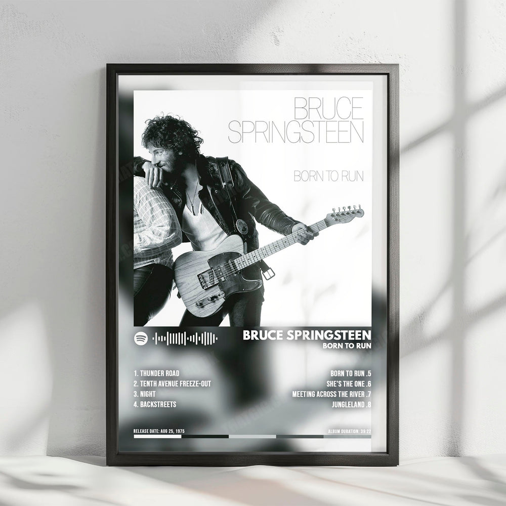 Bruce Springsteen "Born to Run" Album Cover Poster - with Complete Tracklist
