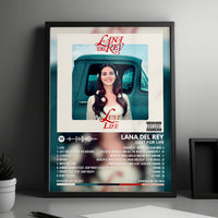Lana Del Rey "Lust For Life" Album Cover Poster - with Complete Tracklist