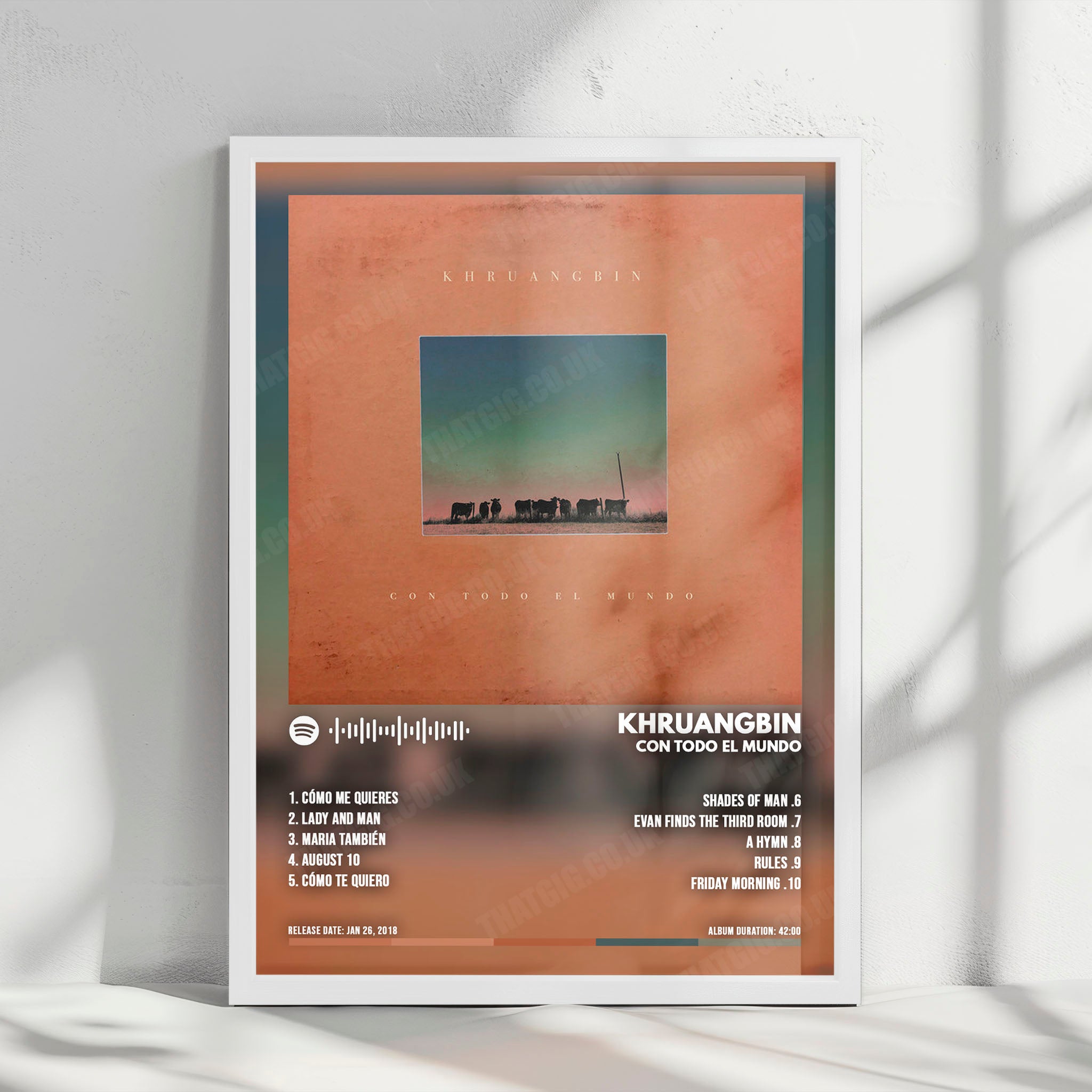 Khruangbin "Con Todo El Mundo" Album Cover Poster - with Complete Tracklist