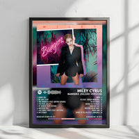 Miley Cyrus "Bangerz (Deluxe Version)" Album Cover Poster - with Complete Tracklist