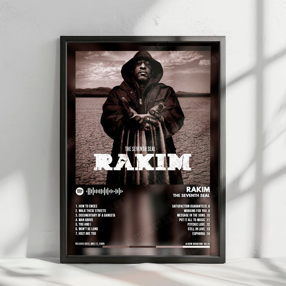 Rakim "The Seventh Seal" Album Cover Poster - with Complete Tracklist