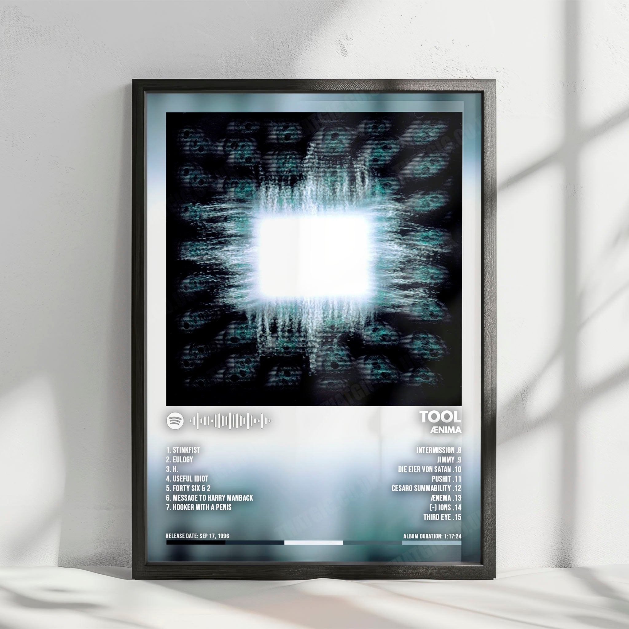 Tool "Ænima" Album Cover Poster - with Complete Tracklist