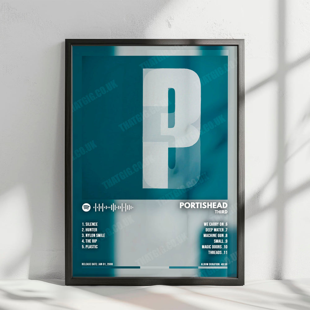 Portishead "Third" Album Cover Poster - with Complete Tracklist