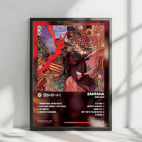 Santana "Abraxas  " Album Cover Poster - with Complete Tracklist