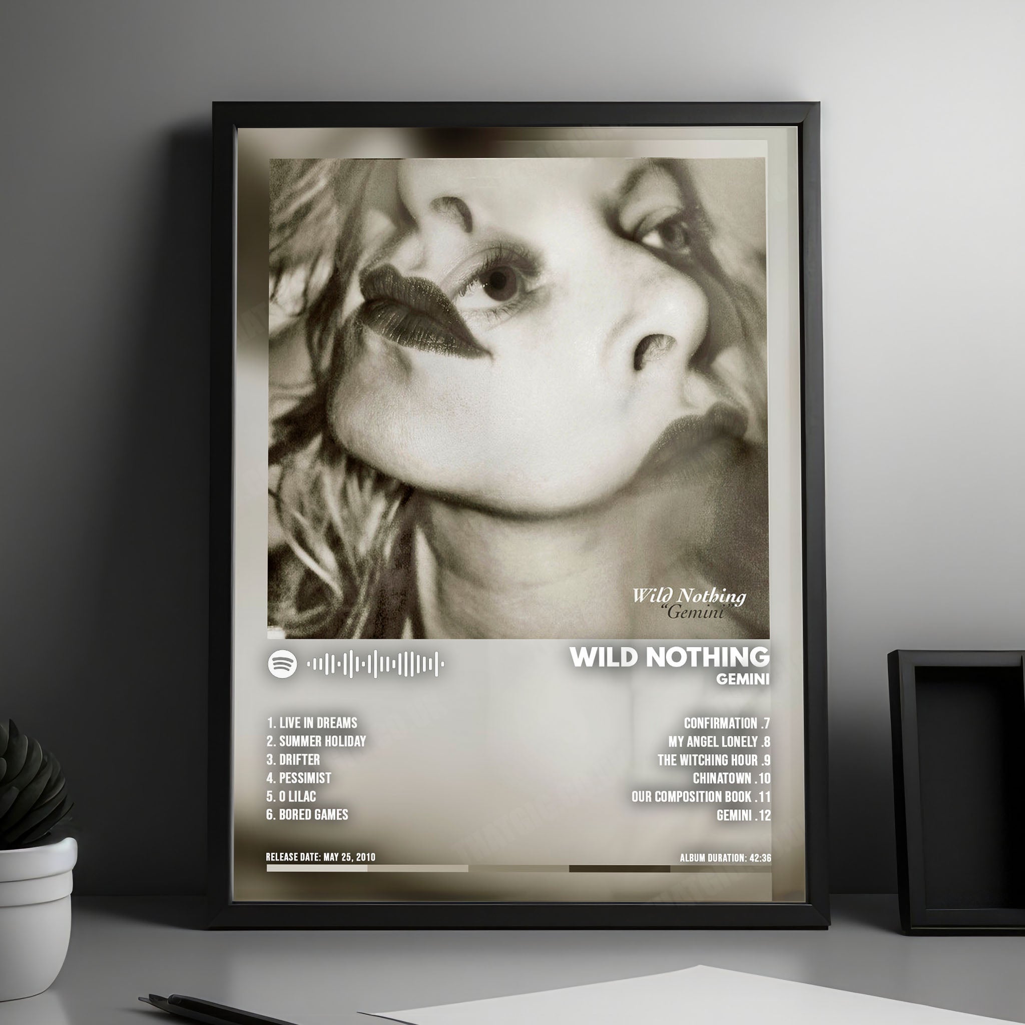 Wild Nothing "Gemini" Album Cover Poster - with Complete Tracklist