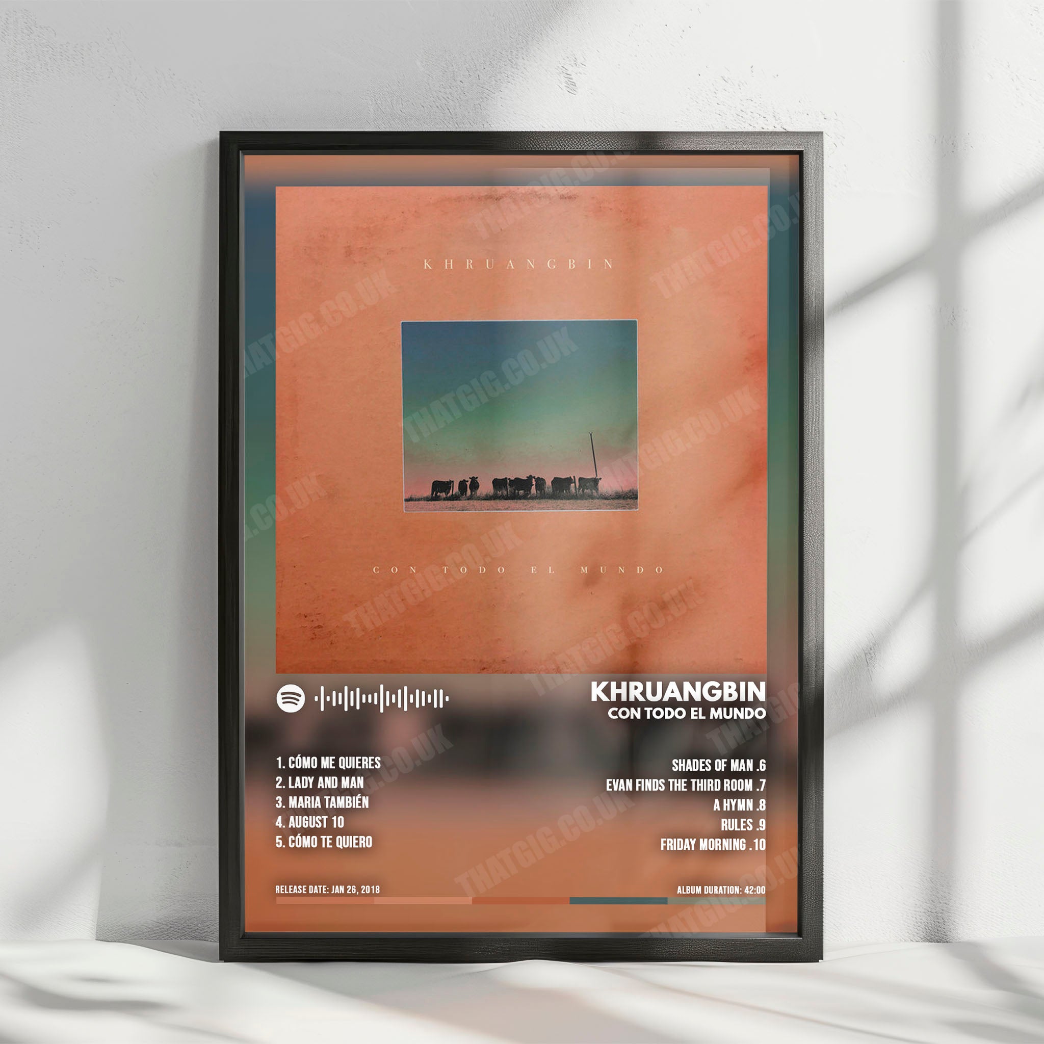 Khruangbin "Con Todo El Mundo" Album Cover Poster - with Complete Tracklist