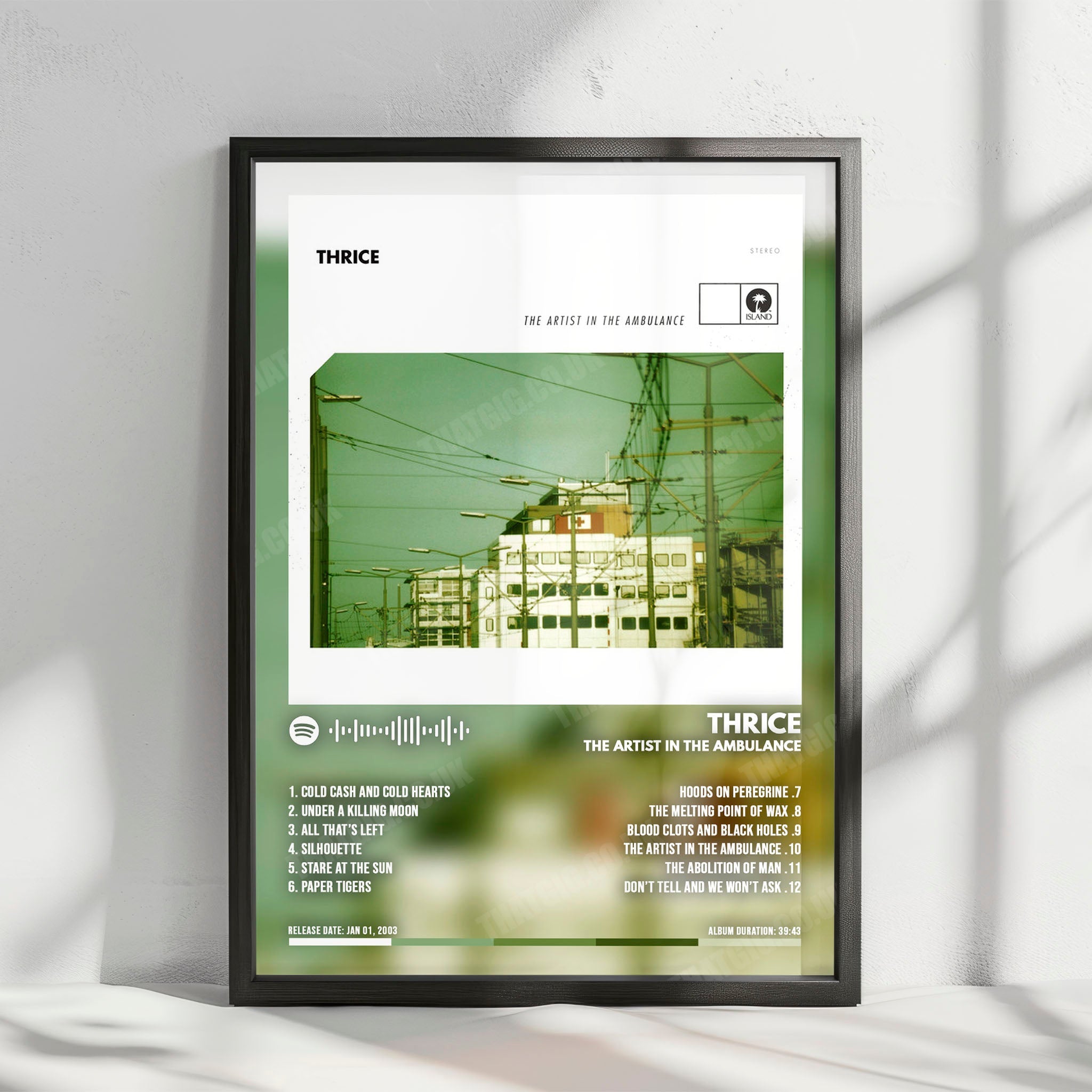 Thrice "The Artist In The Ambulance" Album Cover Poster - with Complete Tracklist