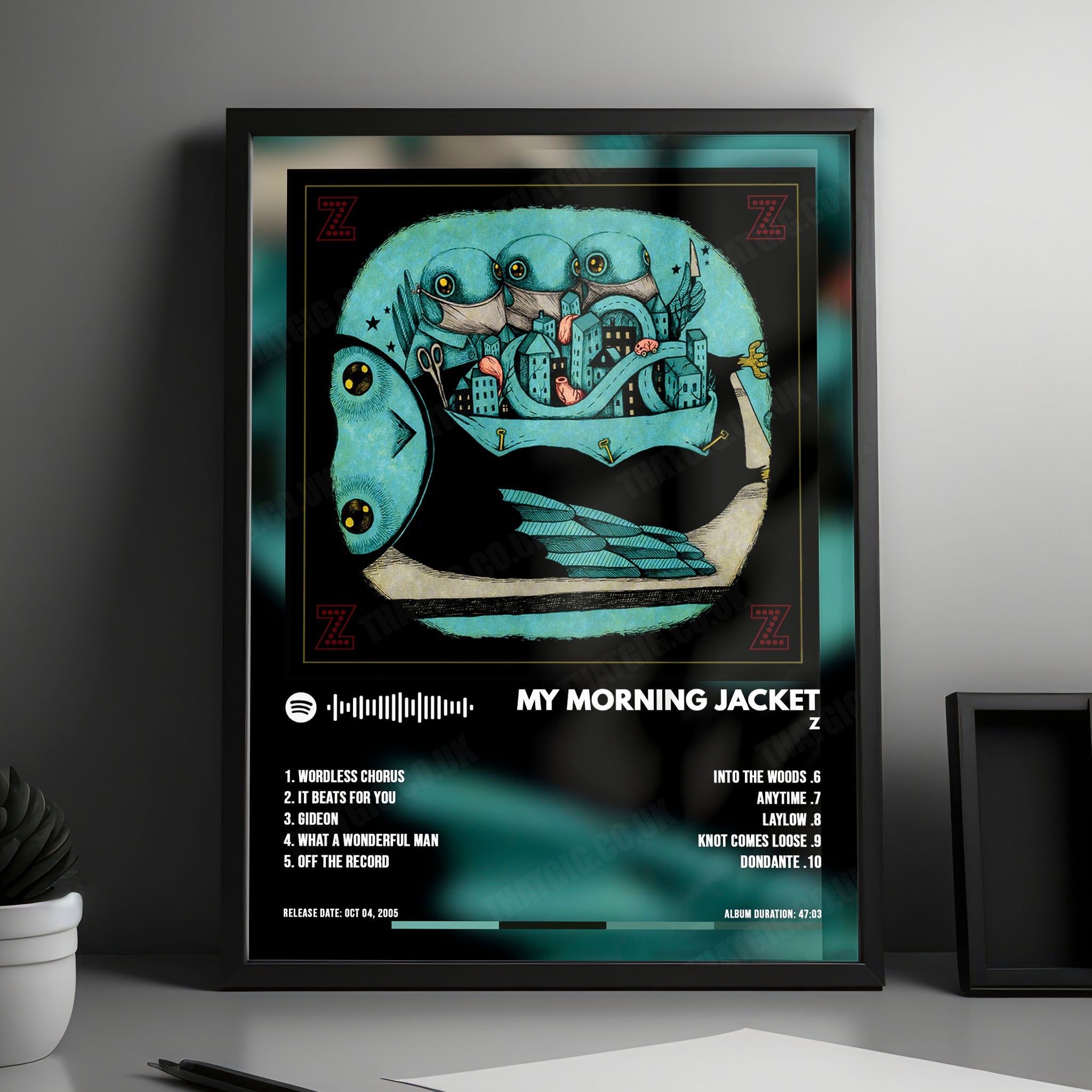 My Morning Jacket "Z" Album Cover Poster - with Complete Tracklist