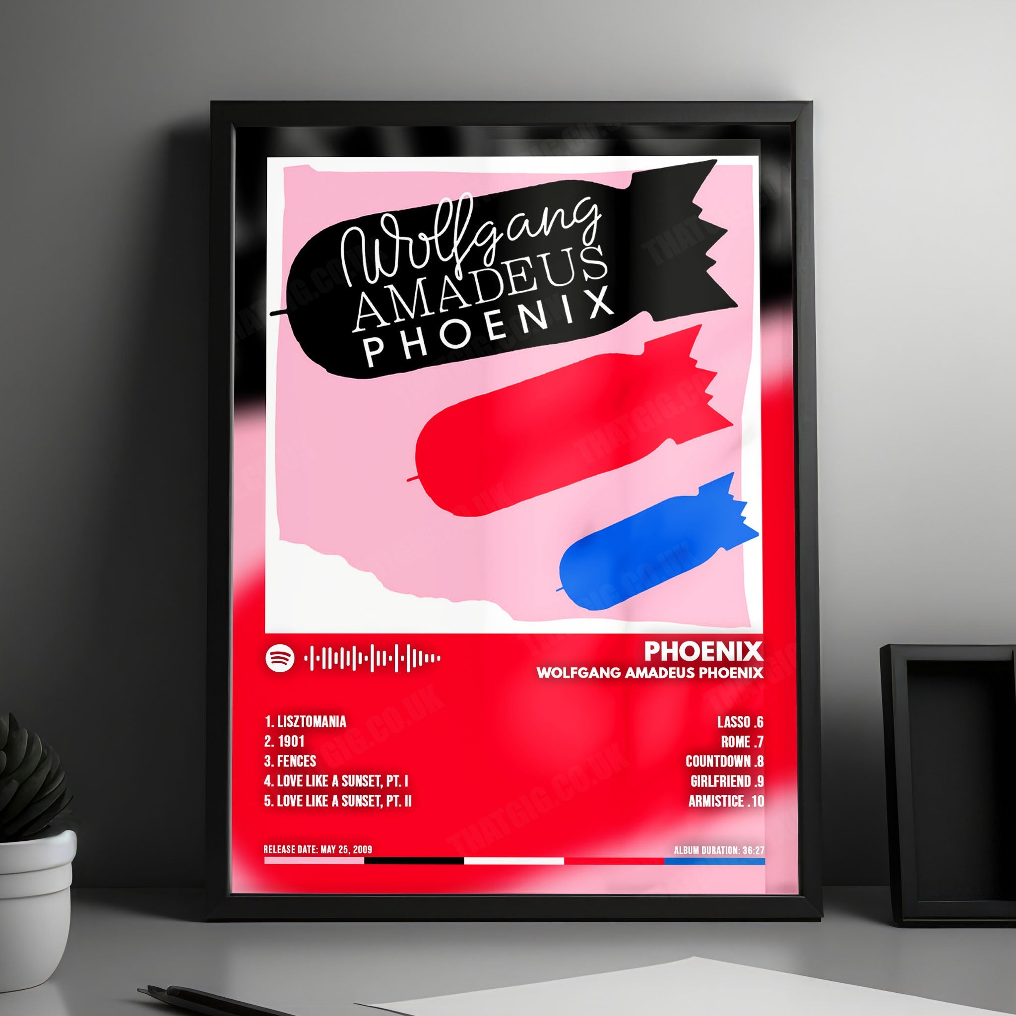 Phoenix "Wolfgang Amadeus Phoenix" Album Cover Poster - with Complete Tracklist