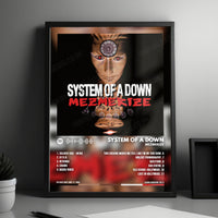 System of a Down "Mezmerize" Album Cover Poster - with Complete Tracklist