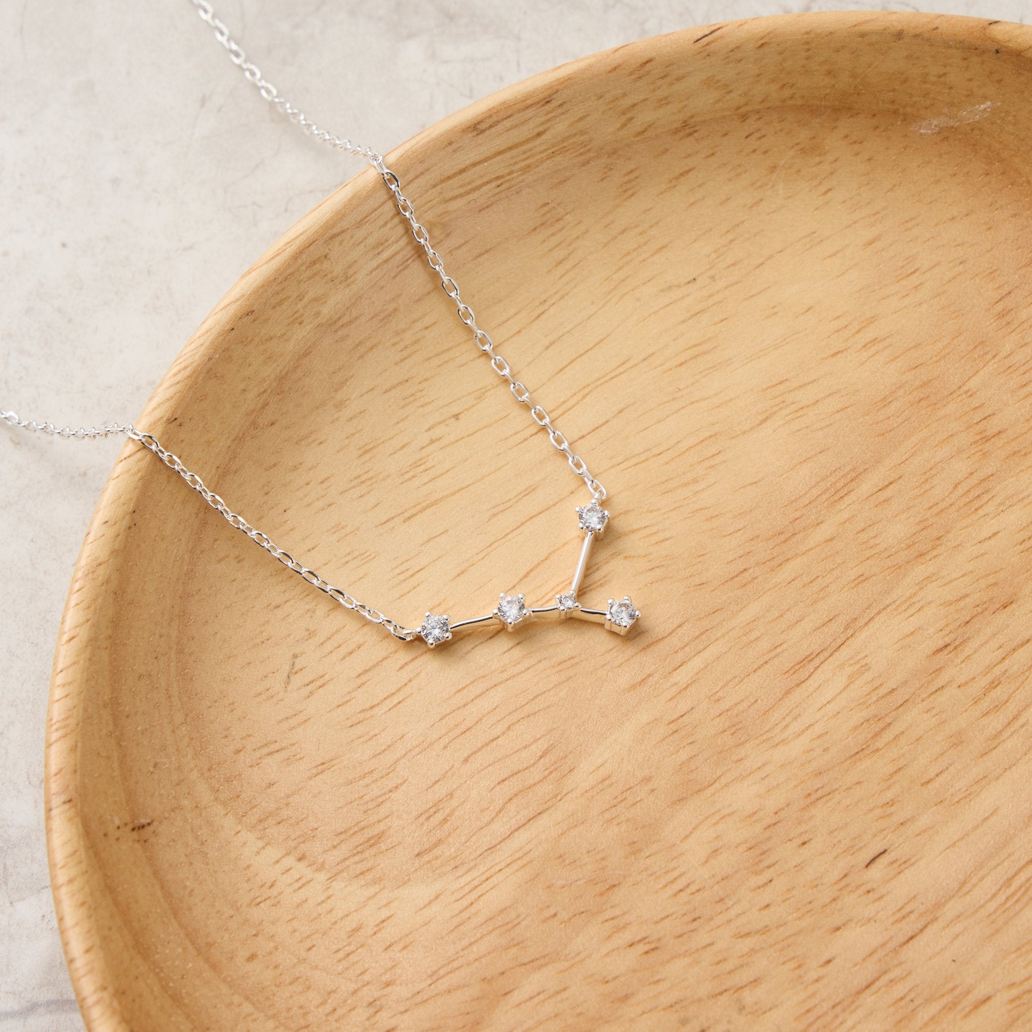 Cancer Star Sign Zodiac Constellation Necklace and Quote Card with Zircondia® Crystals