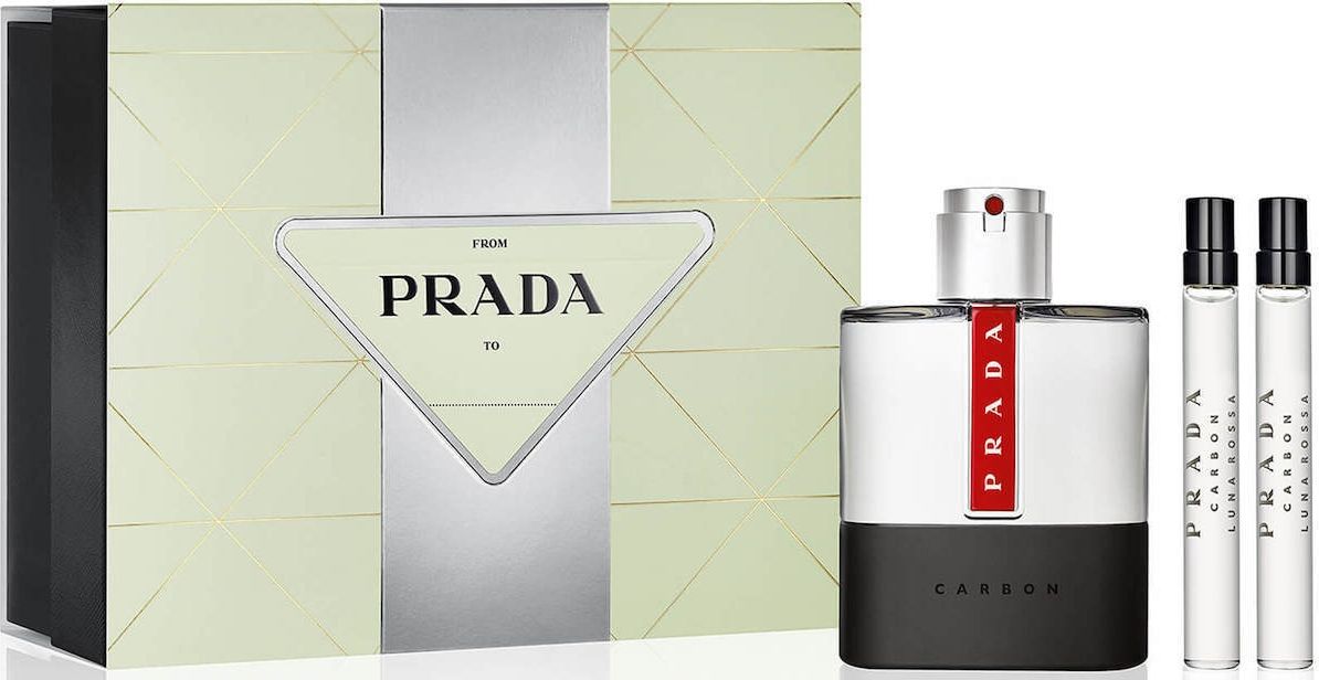 Prada Luna Rossa Carbon Gift Set 100ml EDT + 10ml Mini 2 Pieces