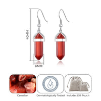 Carnelian Gemstone Drop Earrings