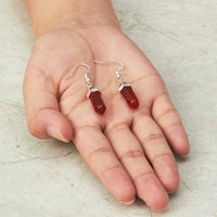 Carnelian Gemstone Drop Earrings