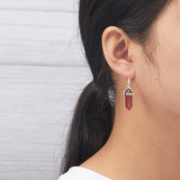 Carnelian Gemstone Drop Earrings