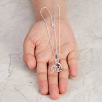 Cat Necklace Created with Zircondia® Crystals