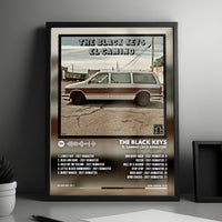 The Black Keys "El Camino" Album Cover Poster - with Complete Tracklist