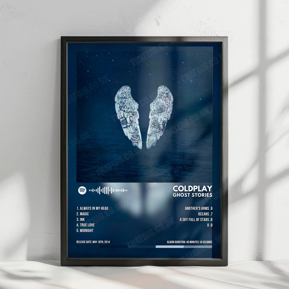 Coldplay "Ghost Stories" Album Cover Poster - with Complete Tracklist