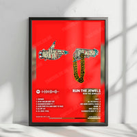 Run The Jewels "Run The Jewels 2" Album Cover Poster - with Complete Tracklist
