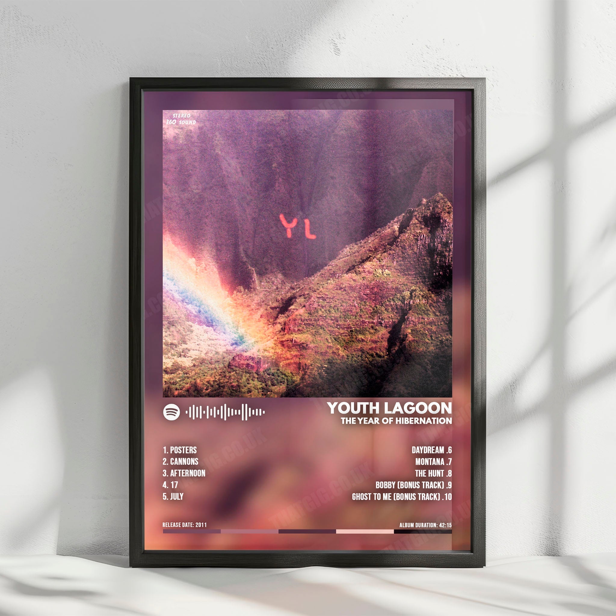 Youth Lagoon "The Year of Hibernation" Album Cover Poster - with Complete Tracklist