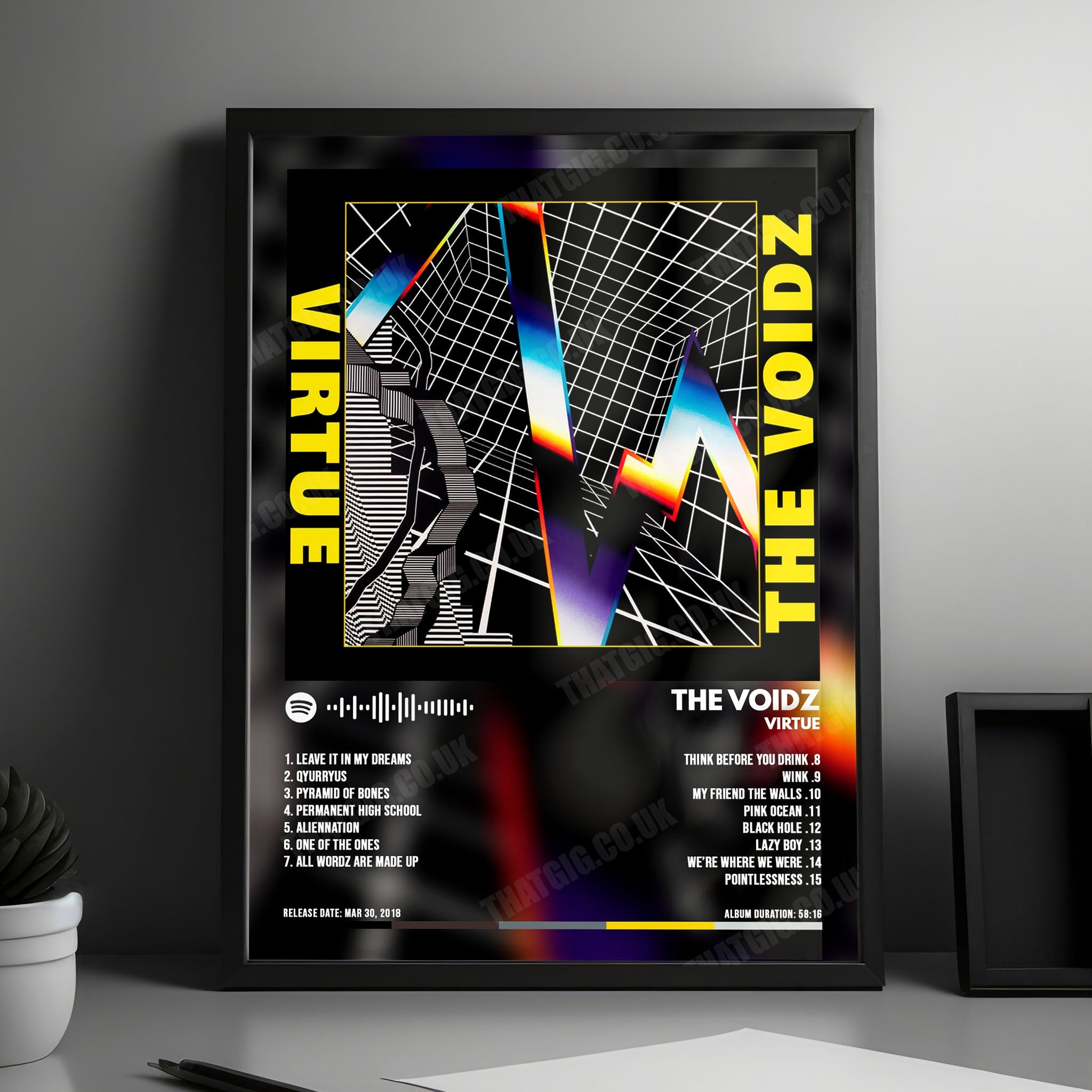 The Voidz "Virtue" Album Cover Poster - with Complete Tracklist