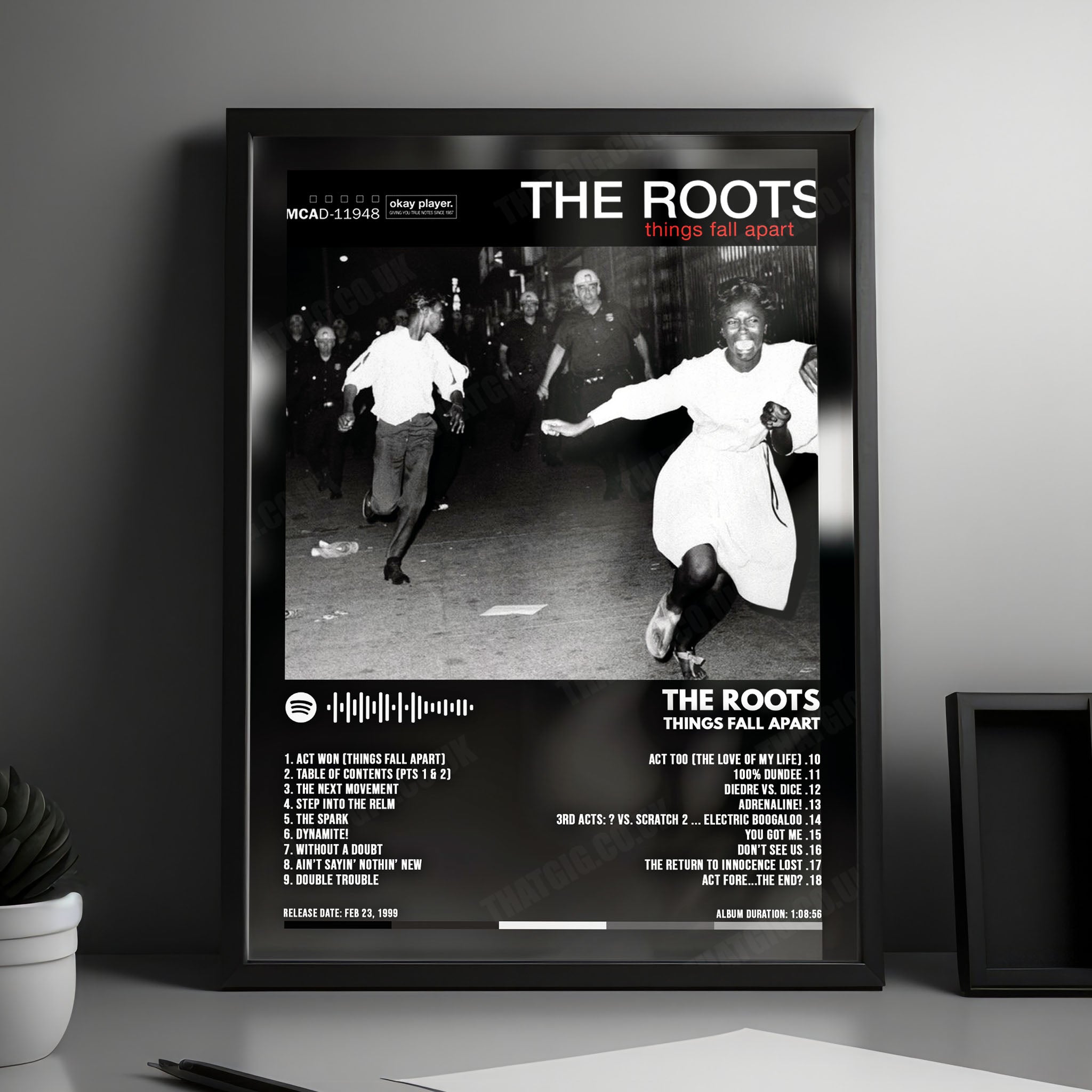 The Roots "Things Fall Apart" Album Cover Poster - with Complete Tracklist