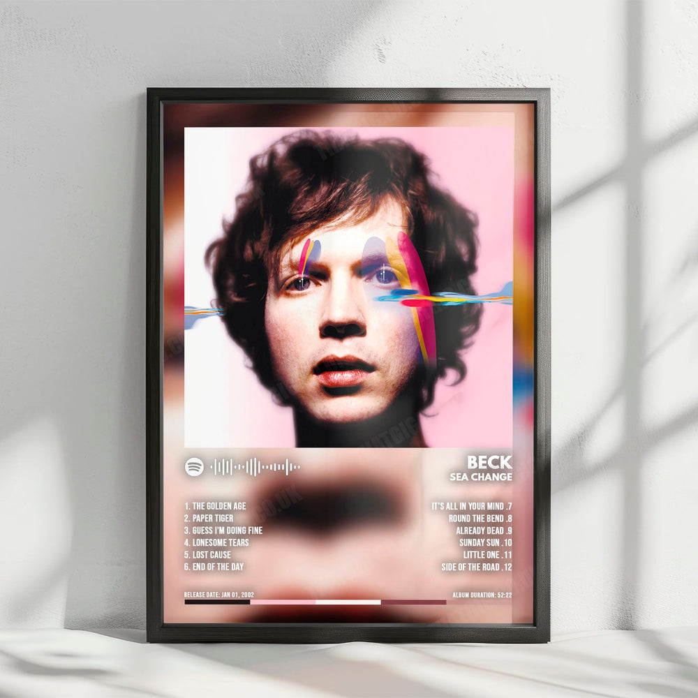 Beck "Sea Change" Album Cover Poster - with Complete Tracklist