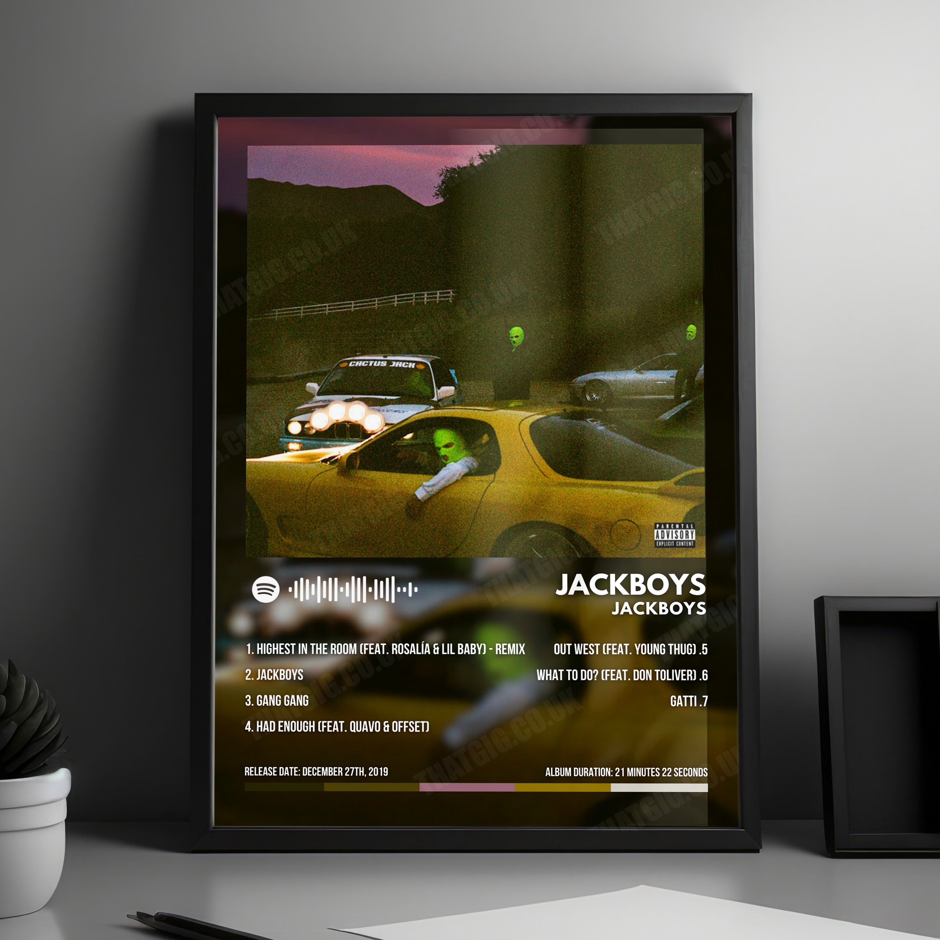 Jackboys "Jackboys" Album Cover Poster - with Complete Tracklist