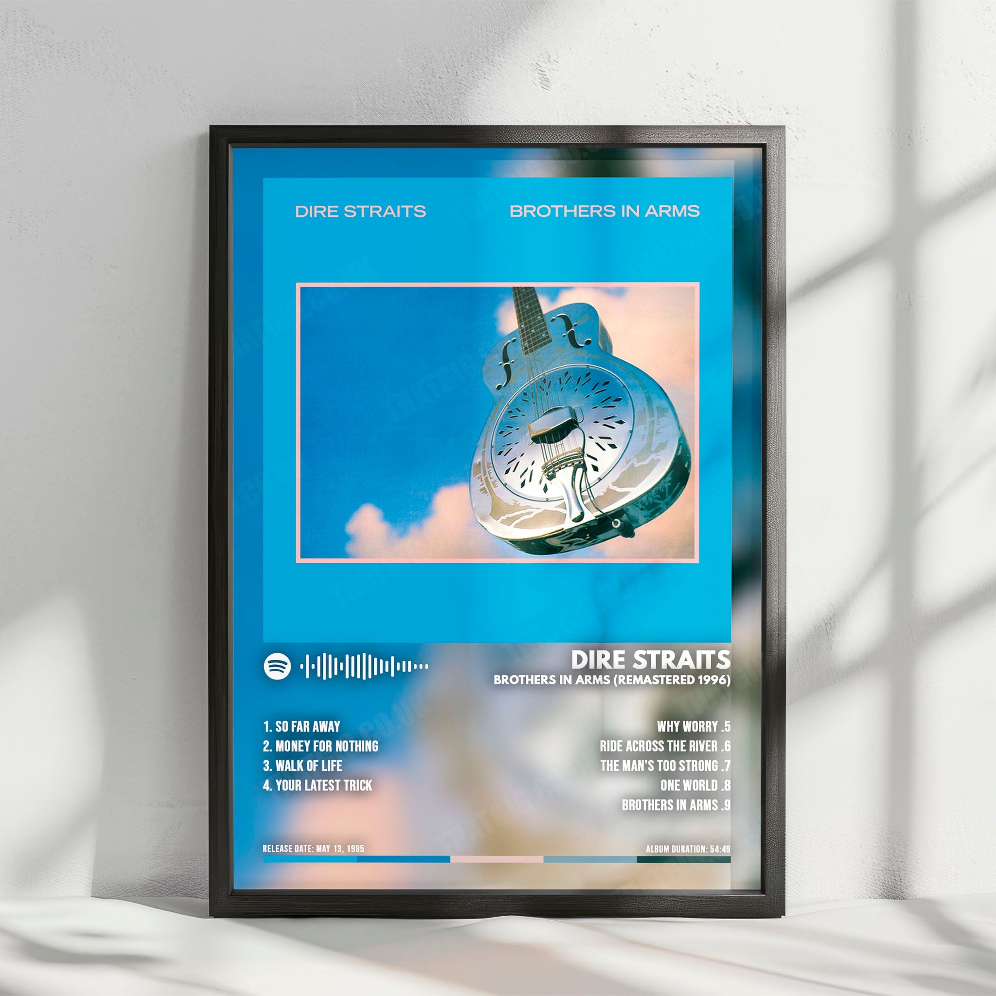 Dire Straits "Brothers in Arms  " Album Cover Poster - with Complete Tracklist