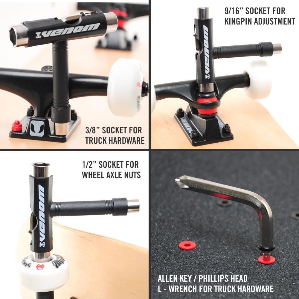 Venom Skateboards T Tool - Black