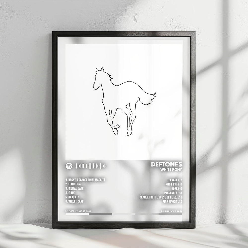 Deftones "White Pony  " Album Cover Poster - with Complete Tracklist