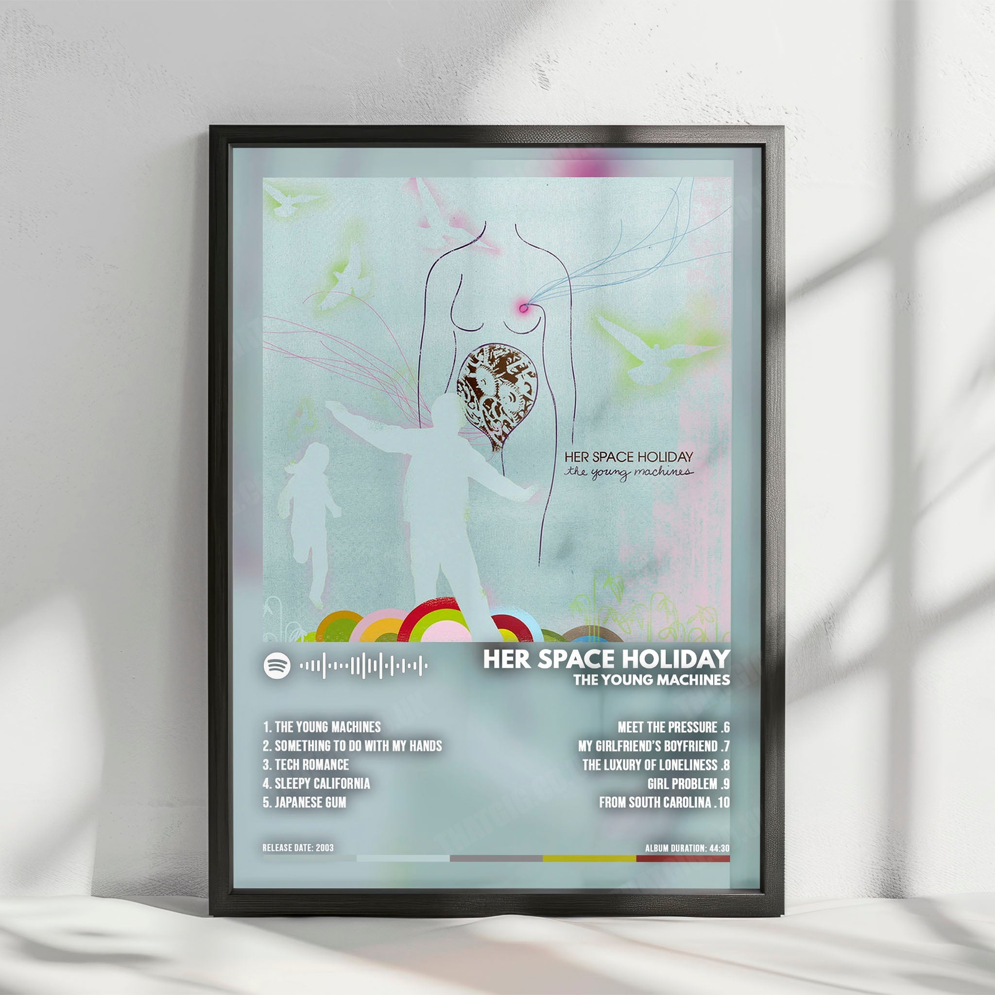 Her Space Holiday "The Young Machines" Album Cover Poster - with Complete Tracklist