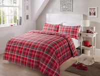 Check Luxurious Cotton-Rich Duvet Set with Pillowcases Soft Durable Bedding in All Sizes Stylish Bedroom Decor OEKO-TEX Certified by OLIVIA ROCCO