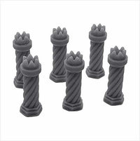 OO Scale | Ready to Paint | Chimney Pot - Tudor-Style 1 (6 pack)