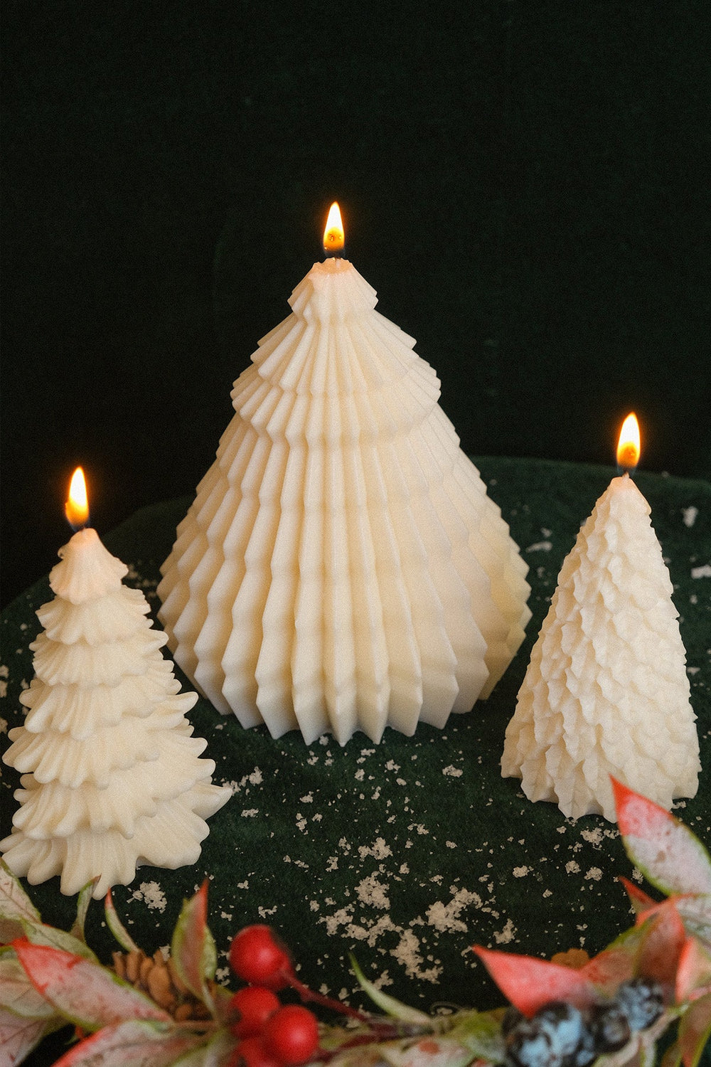 Christmas Tree Candles - Trio