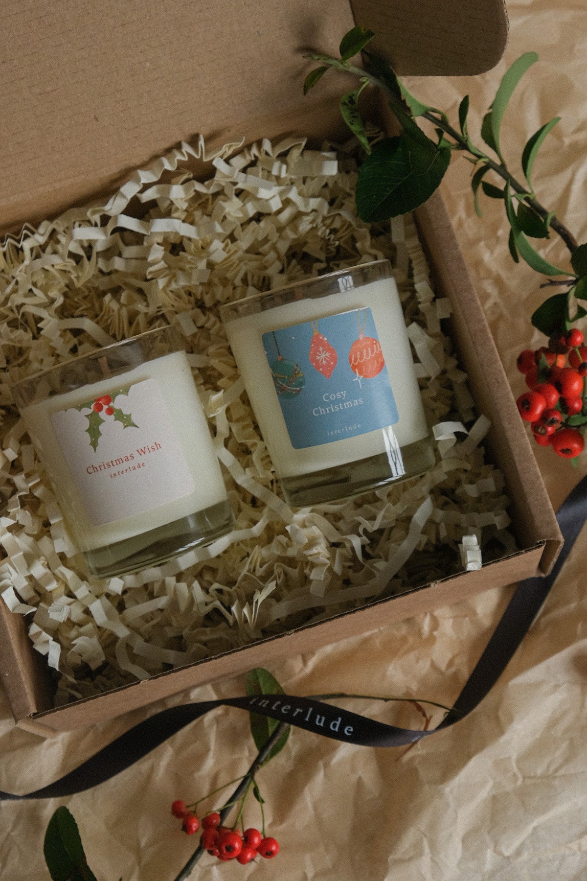 Christmas Votive Candles Gift Set