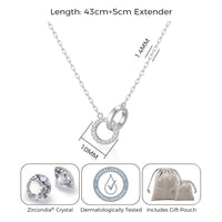 Circle Link Necklace Created with Zircondia® Crystals
