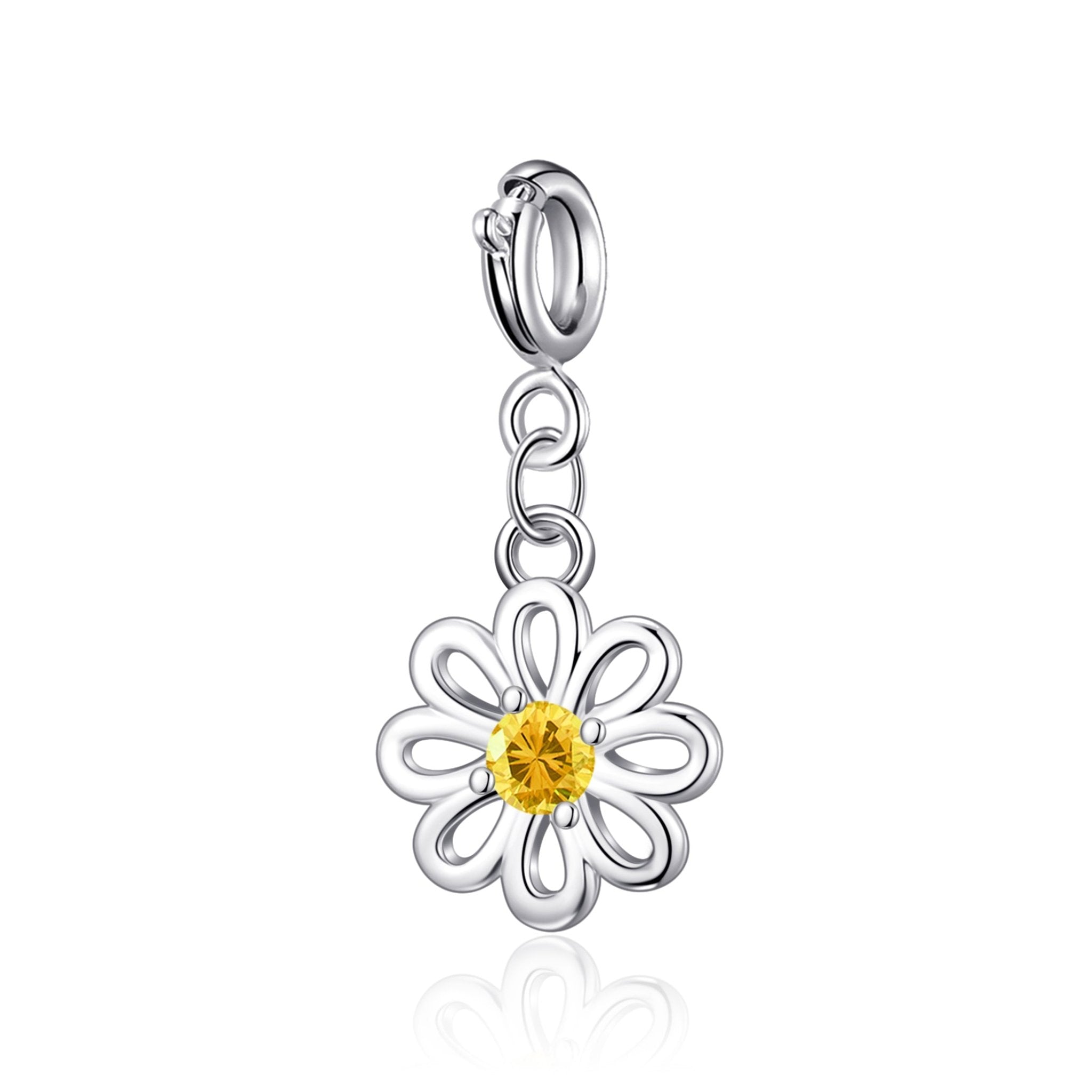 Clip On Charms Created with Zircondia® Crystals